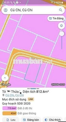 ĐẤT MT HOÀNG BÁ HUÂN-CỦ CHI 812M²-MT 20M-TẶNG 3 CĂN NHÀ C4- 19.9 TR/M²