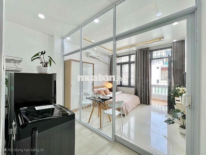 1PN - BAN CÔNG CỰC RỘNG - MÁY GIẶT RIÊNG CÁCH HUFLIT 2 BƯỚC CHÂN