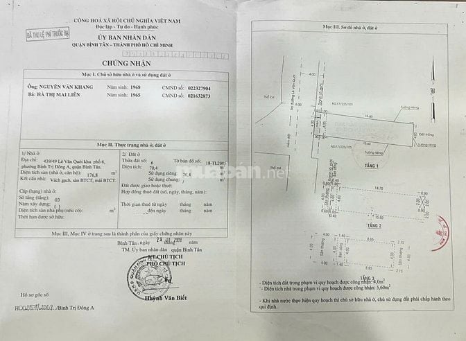 Bán nhà hẻm thông 8m 439/49 đường Lê Văn Quới, Bình Trị Đông, TP HCM
