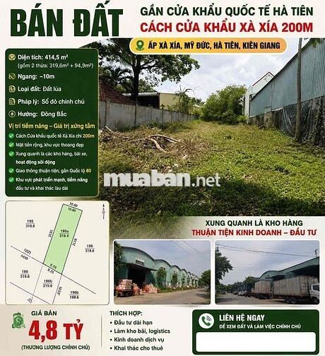 BÁN ĐẤT GẦN CỬA KHẨU QUỐC TẾ HÀ TIÊN