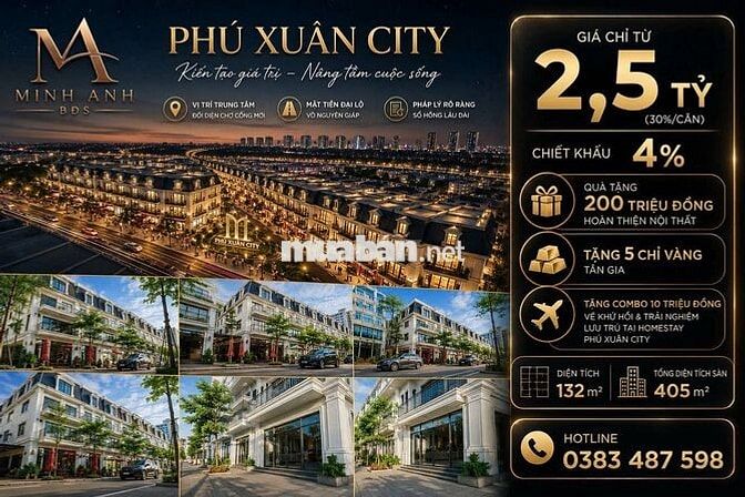  PHÚ XUÂN CITY - Kiến tạo chuẩn sống mới, nâng tầm giá trị đầu tư.