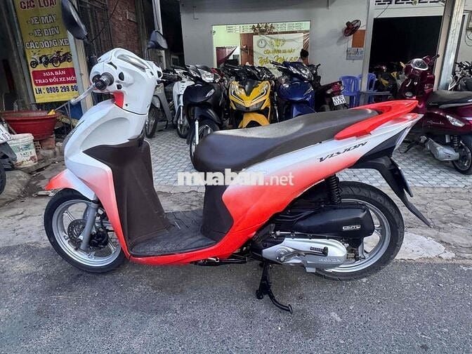 Honda Vision 2014 màu Đỏ trắng
