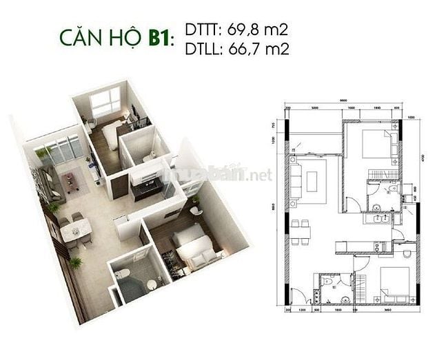 CHÍNH CHỦ BÁN SAIGON SKYVIEW, 2 PHÒNG NGỦ, CHÊNH 350 TRIỆU