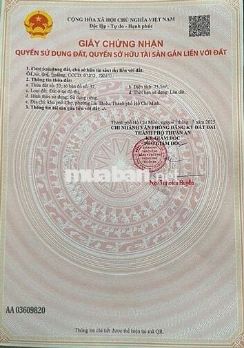 CHÍNH CHỦ: Bán nhà 1 trệt 1 lầu đường Lái Thiêu 73, DT 75m2