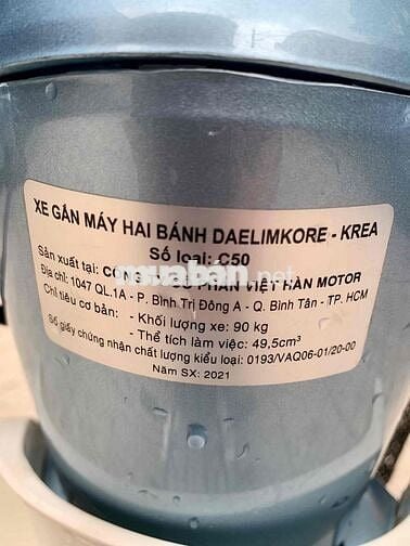 Cub 50cc 2021 Halim Krea Odo 3900 km Xe Đẹp Zin