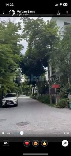 Cho Thuê ViLa Vip Khai Sơn Hill Long Biên 323m2 Lo góc spa vp .