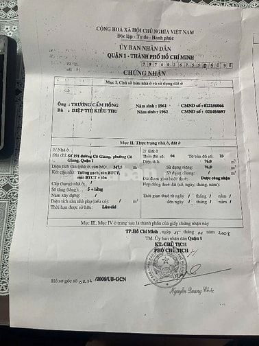 BÁN NHÀ PHỐ 191 CÔ GIANG, QUẬN 1 – HẺM XE HƠI – GIÁ 38 TỶ