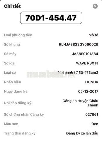 Honda Wave RSX FI 2017 Đen 50-175cc