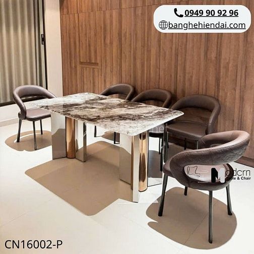 Ghế ăn nhà hàng nệm da PU nhập khẩu CN16002-P tại HCM