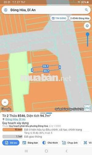 CHÍNH CHỦ BÁN ĐẤT MT Đường Trần Quang Khải,94,7m2 SỔ HỒNG RIÊNG.