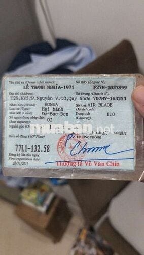 Honda Air Blade 2011 màu Đỏ 110cc