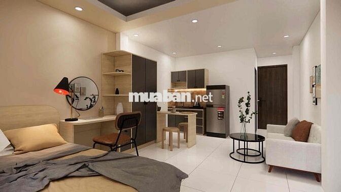 CHDV full nội thất studio ban công, cửa sổ, máy giặt riêng mới 100%
