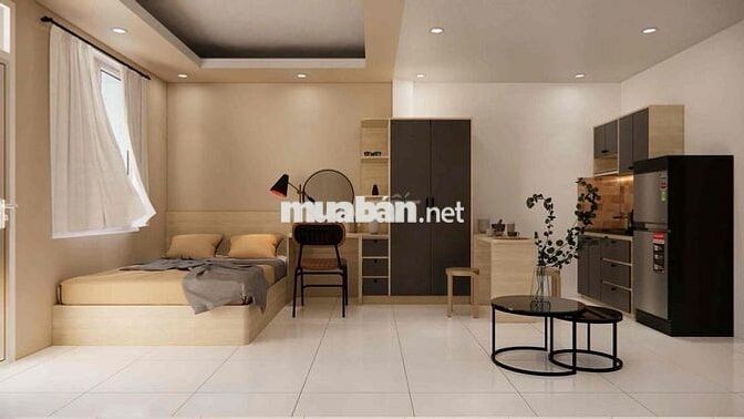 CHDV full nội thất studio ban công, cửa sổ, máy giặt riêng mới 100%