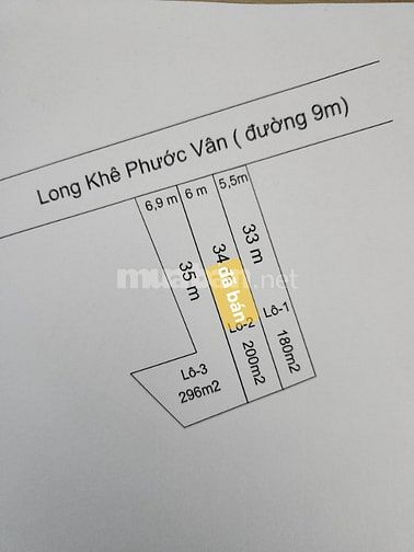ĐẤT MẶT TIỀN đường Long Khê Phước Vân