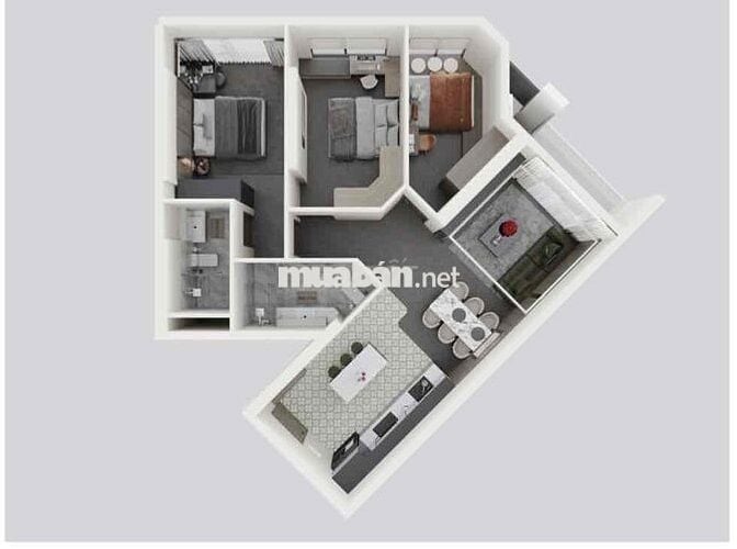 CHO THUÊ | CĂN HỘ CAO CẤP 2 PHÒNG NGỦ TẠI SYMPHONY RESIDENCE