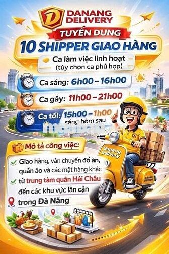 Tuyển Shipper Khu Vực Hải Châu