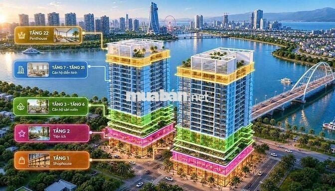 Bán Căn 1BR+/57.6m2 S-Light Tower Chỉ 2.8 tỷ - View Sông - CK 18.5%