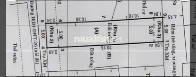 🔥 LÔ ĐẤT ĐẸP – 2 MẶT TIỀN TRƯỚC SAU - HUỲNH THỊ NA, HÓC MÔN 🔥