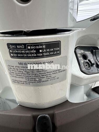 Honda Vision 2015 Trắng 25,000 KM