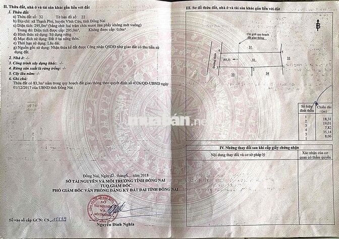 CHÍNH CHỦ BÁN ĐẤT MẶT TIỀN HƯƠNG LỘ 15 - PHƯỜNG TÂN TRIỀU, TP. ĐỒNG NA