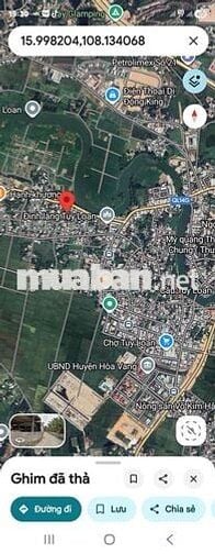 Đất kiệt ngay chợ Tuý Loan ngang dài 14m thích hợp xây nhà mái Thái