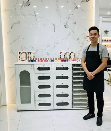 TỦ ĐỰNG DỤNG CỤ NAIL MDF PHỦ MELAMINE CAO CẤP – THIẾT KẾ GỌN GÀNG, TỐI