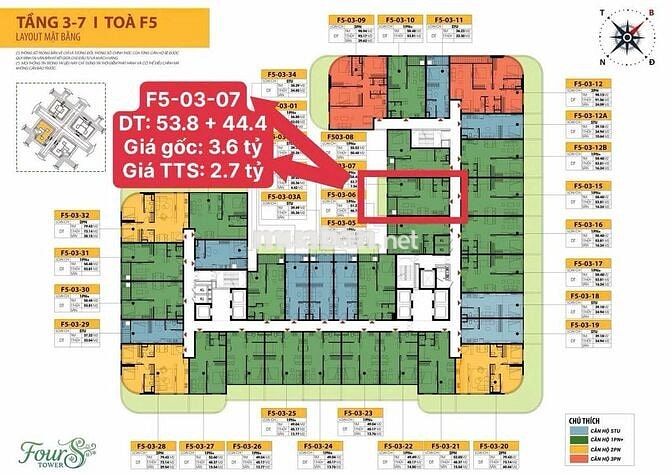 Căn Sân Vườn 98m2 FourS Tower Chỉ 2.7 tỷ - Chiết khấu 24% 
