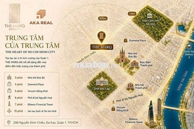 Bán 3PN Thang Máy Riêng The Marq Quận 1 chỉ cần 30% Nhận Nhà