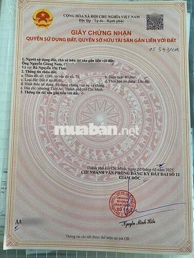 Đất Ngang 5m Đường 10m - Nhỉnh 4 Tỷ – Hiếm Có Tại Thới An