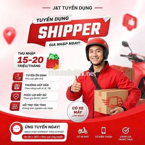[J&T BC] SHIPPER GIA NHẬP - THU NHẬP BỨT PHÁ