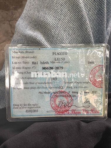 Piaggio Vespa LX150 2010 biển số Vip phong thuỷ