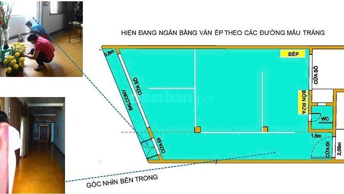 Bán nhà chung cư, diện tích 91 m2, lầu 3A, số 3-5 Nguyễn Thái Bình, Q1