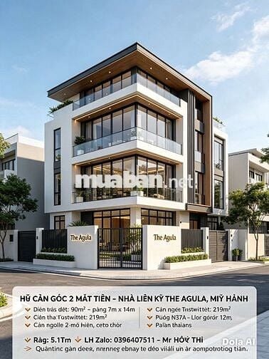 nhà căn góc 2 Mt.90m2 .ngang 7x14.gia 5.1 tỷ . ALUGA trần anh long an