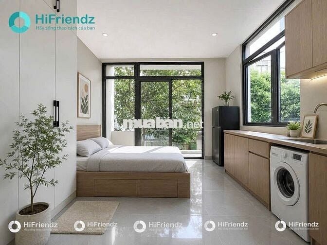 Cho thuê căn hộ studio Ban Công _ Cạnh Hoàng Diệu 2