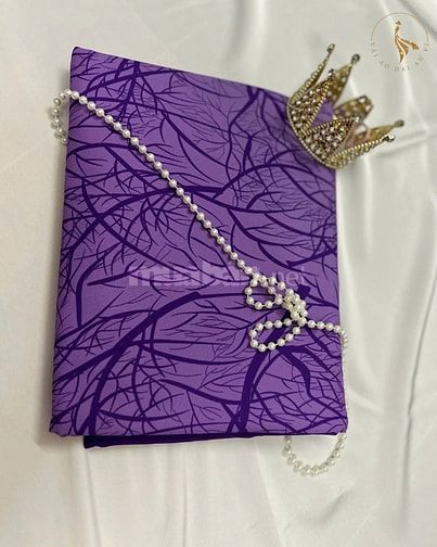 Bộ vải tím in cành lá đẹp xỉuuuu - tone tím lavender kết hợp họa tiết 