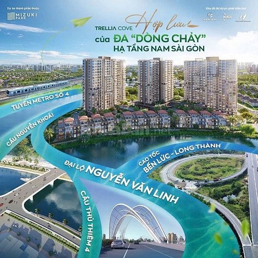 Căn Hộ Ven Sông Trellia Cove (26ha) Nguyễn Văn Linh, Bình Chánh, 2PN |