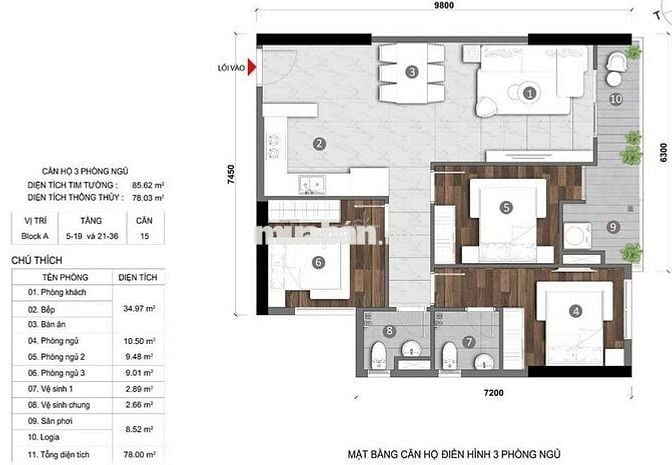 CHÍNH CHỦ CẦN BÁN CĂN GÓC 3PN – OPAL SKYLINE SÁT BV QUỐC TẾ BECAMEX