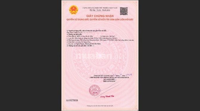 Bán nhanh lô đất 5x30 có sẵn 80m² thổ cư
