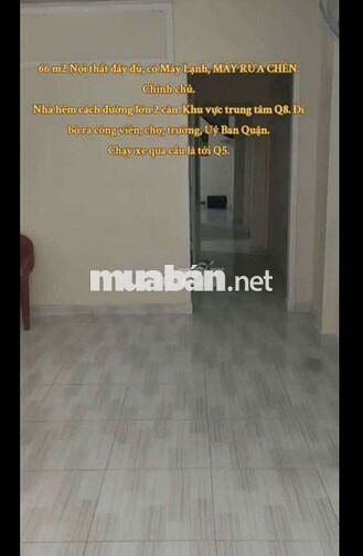 CHO THUÊ NHÀ NGUYÊN CĂN TẠI P5 Q8