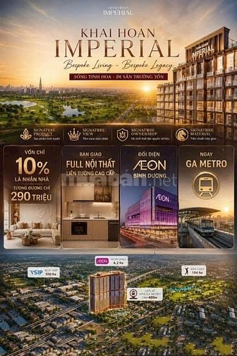 💥290TR SỞ HỮU NGAY CĂN SUẤT VIP SỔ TP.HCM - VIEW AEON MALL- ĐẠI LỘ BD
