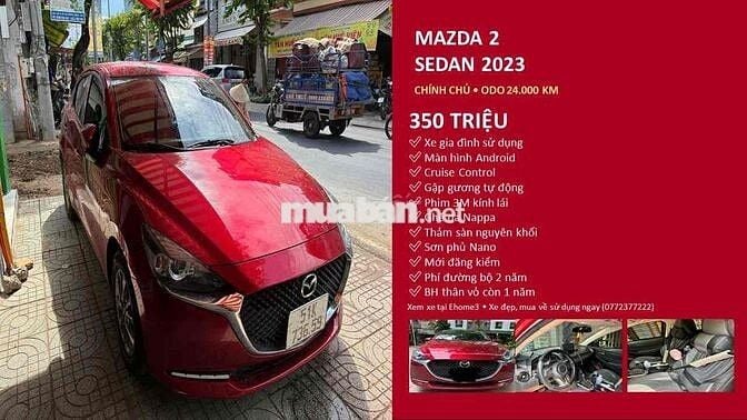 Mazda Mazda 2 Sedan 2023 Đỏ 24.000 KM
