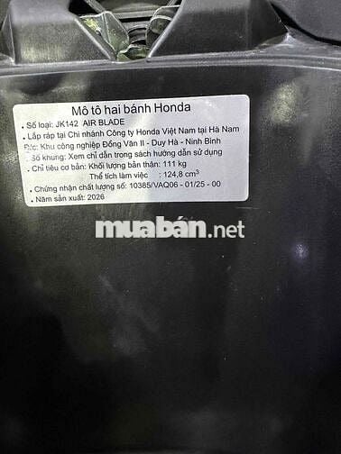 Honda Air Blade 125 2026 Xám ABS 2250 km