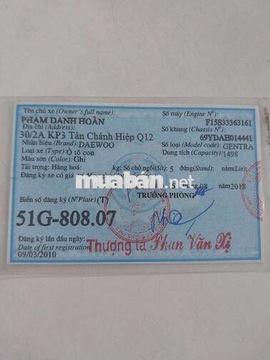Daewoo Gentra 2010 Ghi Tự động