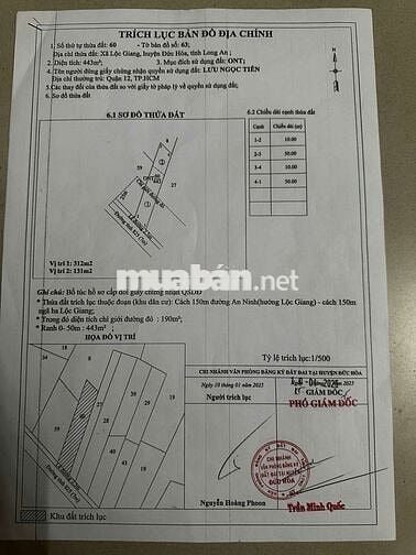 Đất mặt tiền TL 825 Đức Hoà Long An 500 M2