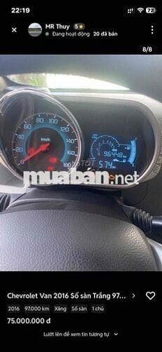 Chevrolet Spark Van 2016 1.2 LS Số sàn Trắng