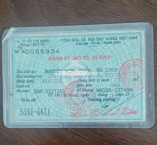 Honda Win 100 1996 Đen Indonesia