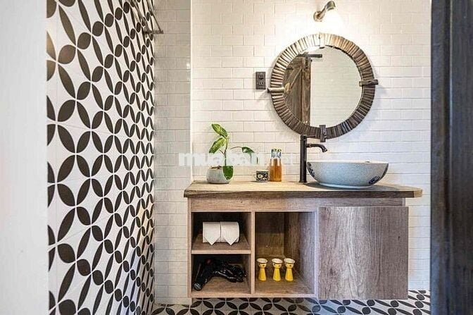 Căn hộ 1 phòng ngủ 60m2 style Modern Industrial, full nội thất cao cấp