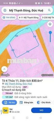 Đất thổ cư toàn bộ 700m2 ngang 20m sát bên chợ thị trấn Đức Huệ