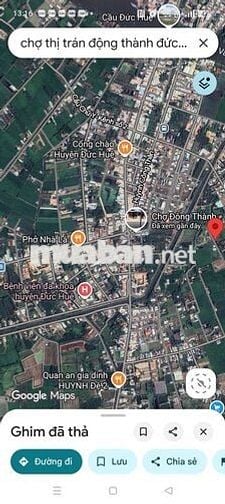 Đất thổ cư toàn bộ 700m2 ngang 20m sát bên chợ thị trấn Đức Huệ
