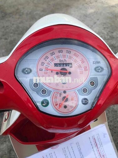 SYM Engela 50cc Trắng Đỏ Còn Rất Mới Và Chính Chủ